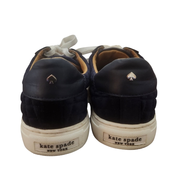 Kate Spade NY Fleet Velvet Sneakers Quilted Navy & White Size 6.5B Preloved - Picture 5 of 10